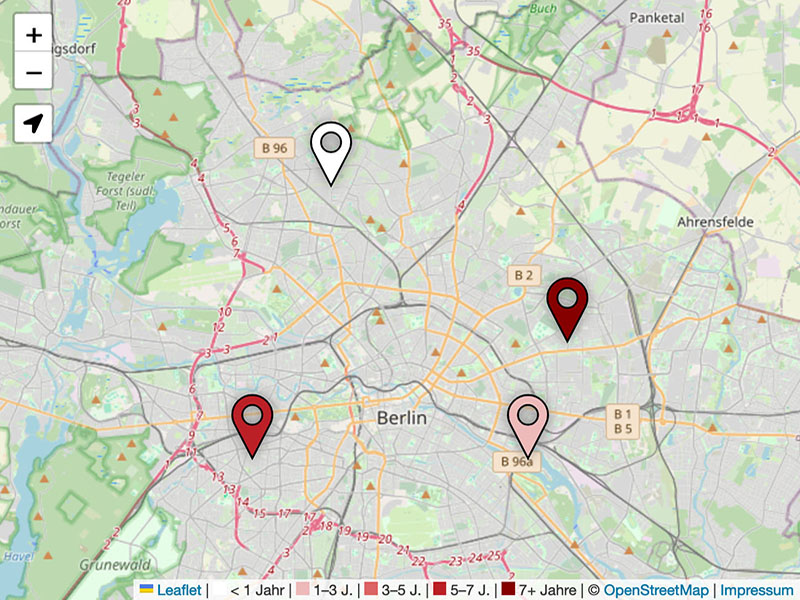 Screenshot map overview